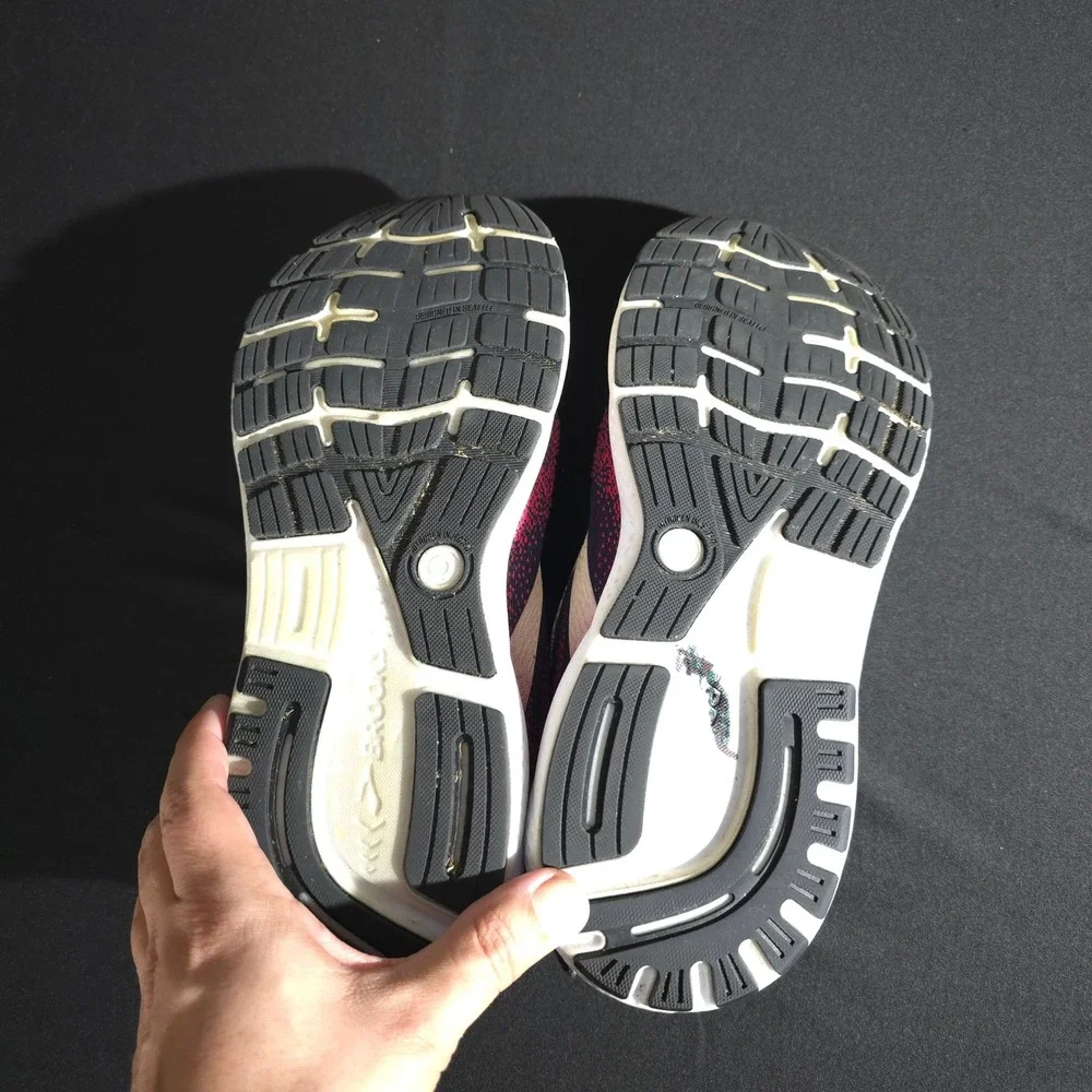 Brooks Ghost 13 Running Shoes Womens 11.5 2A Navy Pink Cushioned Road Neutral